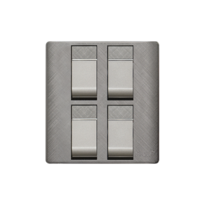 AQUA PINE GREY 4 GANG SWITCH