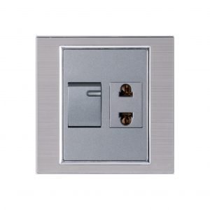 Buy AQUA Platinum 1 Gang Switch Plus 1 Socket from Al Rehman Corporation, the best electrical store in Islamabad.