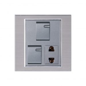Buy AQUA Platinum 2 Gang Switch Plus 1 Socket from Al Rehman Corporation,