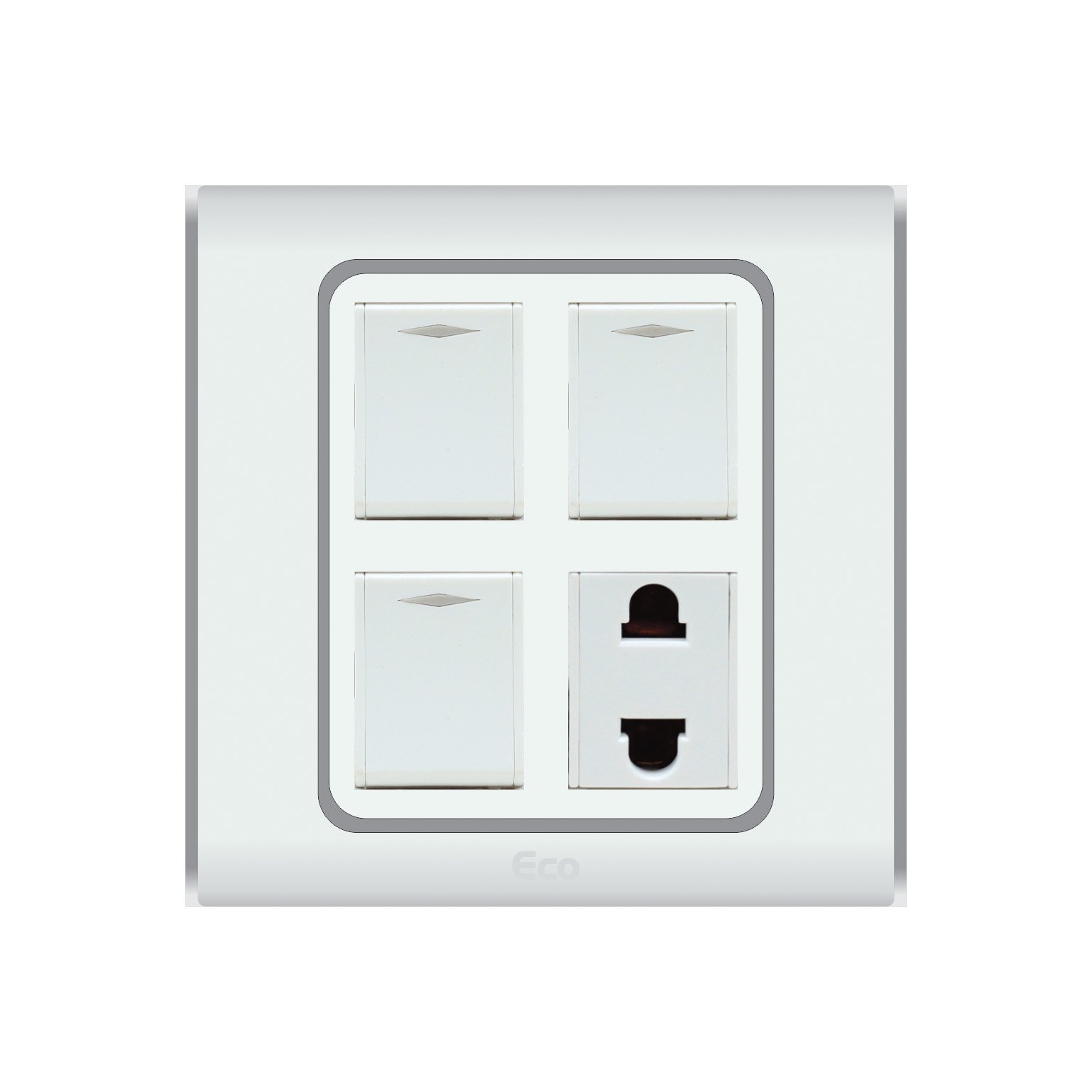 Buy Paradise ECO 3 Gang Switch Plus 1 Socket at Al Rehman Corporation Islamabad