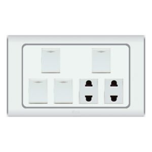 Buy Paradise ECO 4 Gang Switch Plus 2 Socket from best electrical store in Islamabad – Al Rehman Corporation