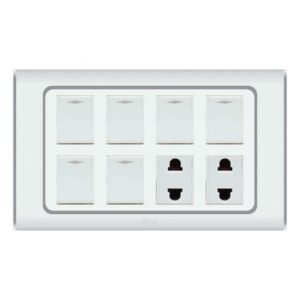 Buy Paradise ECO 6 Gang Switch Plus 2 Socket from best electrical store in Islamabad – Al Rehman Corporation