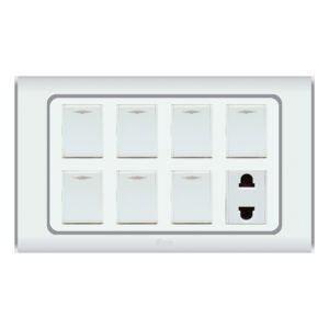 Buy Paradise ECO 7 Gang Switch Plus 1 Socket from best electrical store in Islamabad – Al Rehman Corporation