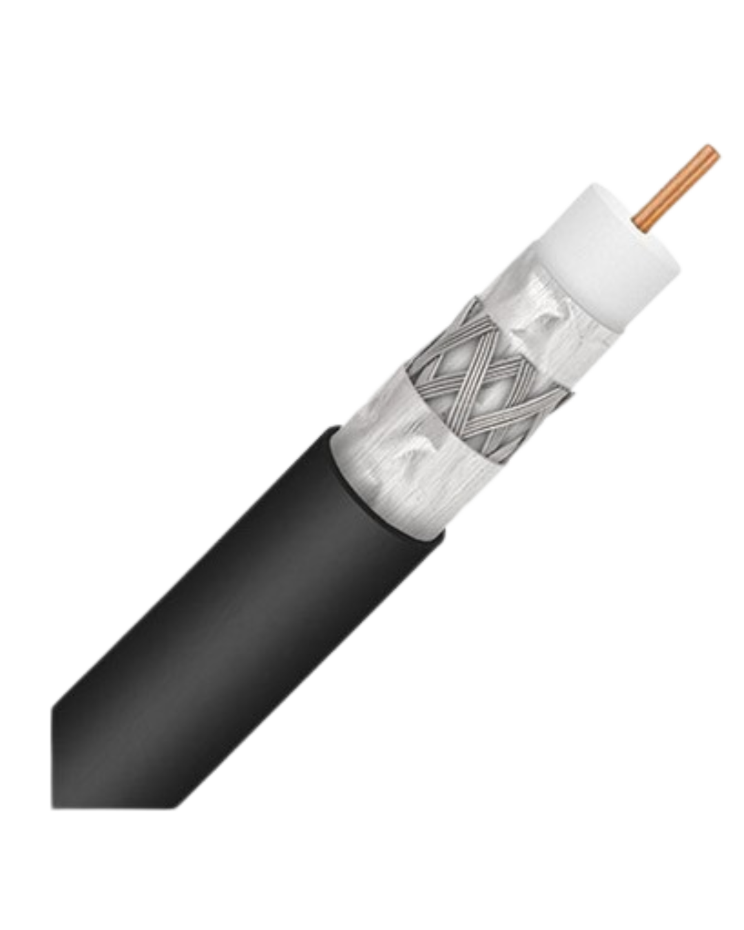RG-6 1.0MM Black CU Clad Coil cable for TV, satellite, and CCTV installations – Al Rehman Corporation Islamabad