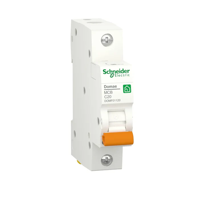 Schneider Domae 1 Pole MCB – original miniature circuit breaker available at Al Rehman Corporation, the best electrical store in G-13 Islamabad.
